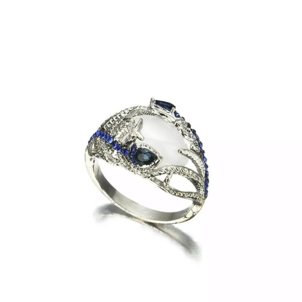 Huge Moonstone 925 Silver Ring - image 2